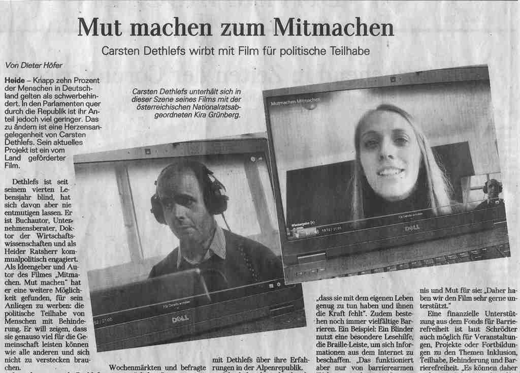 Zeitungsausschnitt vom 27.4.a