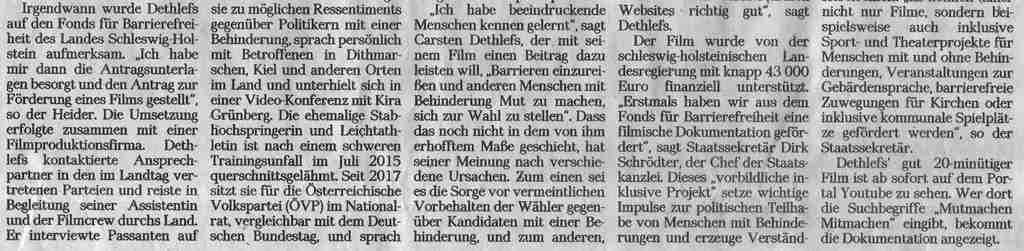 Zeitungsausschnitt vom 27.4 b